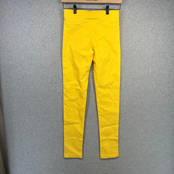 Vizio Leggings Womens Small Yellow Rayon Blend Pull On Elastic Waist Stretch - Picture 2 of 9